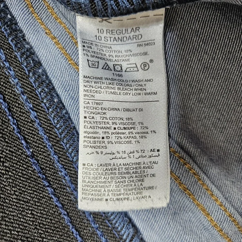 Old Navy Jeans Womens 10 Blue Rockstar‎ Mid Rise Skinny Distressed Denim Stretch
